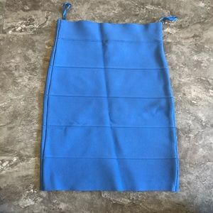 BCBGMAXAZRIA Blue Bandage Skirt | XS